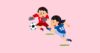 ゴールへのシュート（女子サッカー・日韓対決のイメージ）
