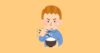 韓国料理が苦手な外国人のイラスト