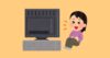 テレビを見て笑うイラスト