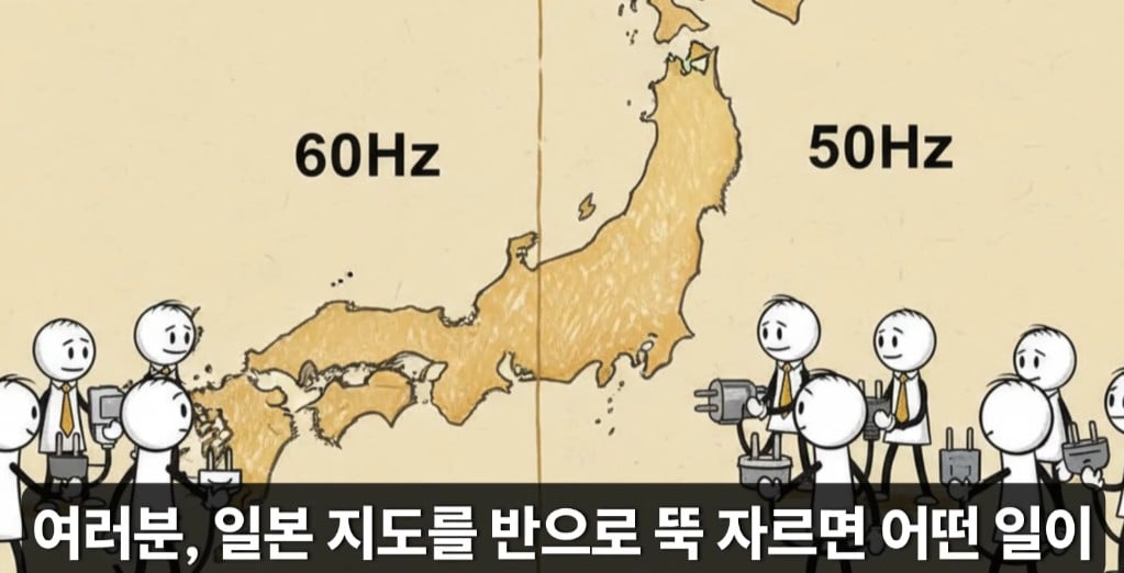 日本の東は50ヘルツ、西は60ヘルツ