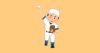野球のピッチャーのイラスト（オーバースロー）