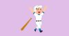 ホームランを打った野球選手のイラスト（いらすとや）