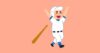 野球のイラスト「ホームランを打ったバッター」