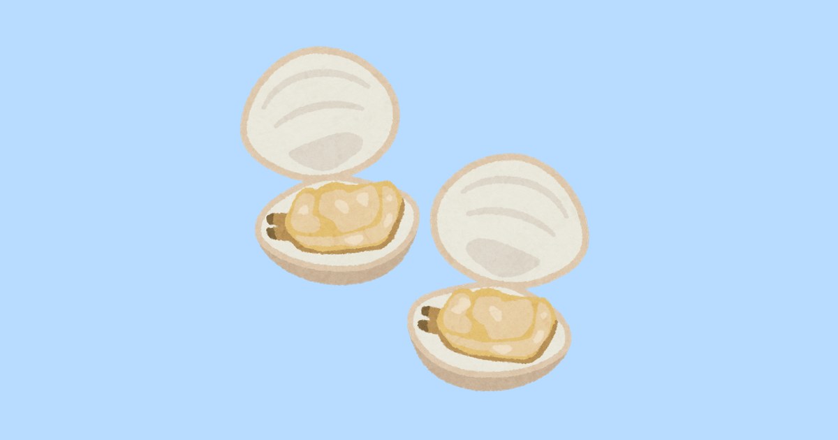 開いた貝のイラスト（はまぐり）／いらすとや