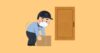 いろいろな置き配をする配達員のイラスト（いらすとや）