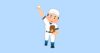 野球のピッチャーのイラスト（オーバースロー）