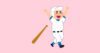 野球のイラスト「ホームランを打ったバッター」（いらすとや）