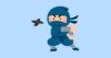 手裏剣を投げる忍者のイラスト（いらすとや）