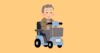 シニアカーに乗るお爺さんのイラスト（いらすとや）