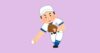 野球のピッチャーのイラスト（アンダースロー）