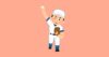 野球のピッチャーのイラスト（オーバースロー）
