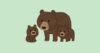 クマの親子のイラスト