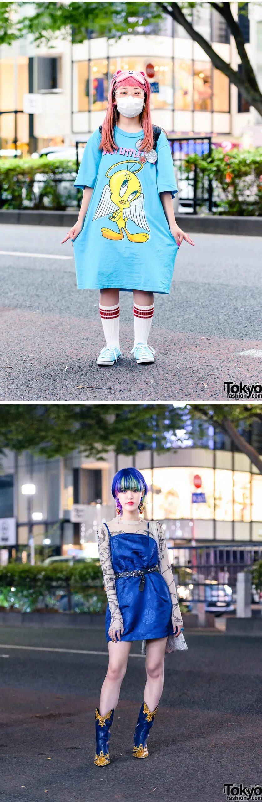 原宿のストリートファッションのスナップ写真