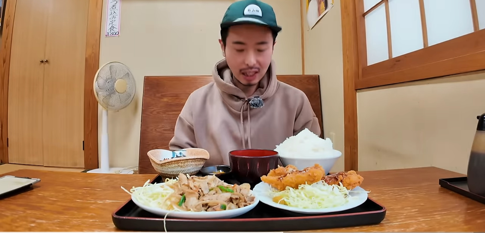 日本の運転手食堂で出てきた980円の日替わり定食