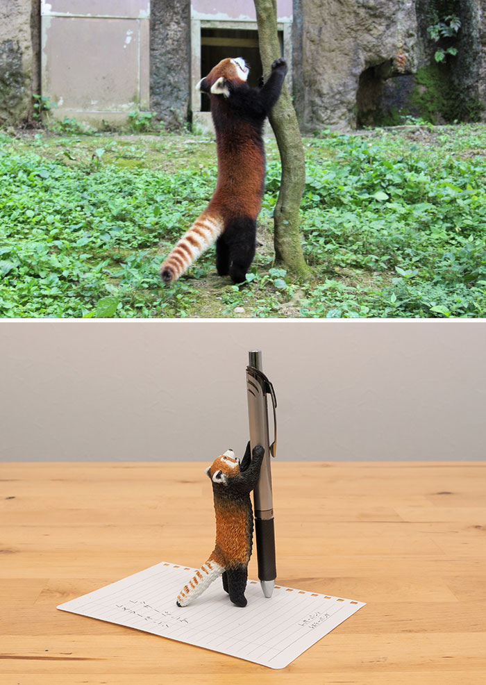 レッサーパンダのペン立て