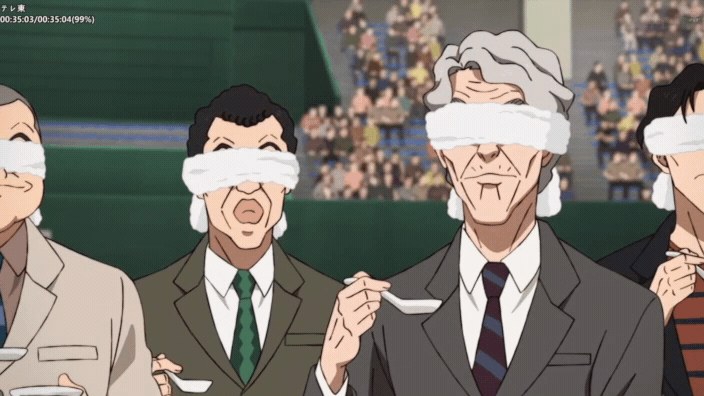 日本アニメの試食シーン