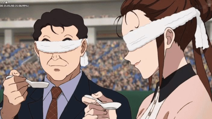 日本アニメの試食シーン