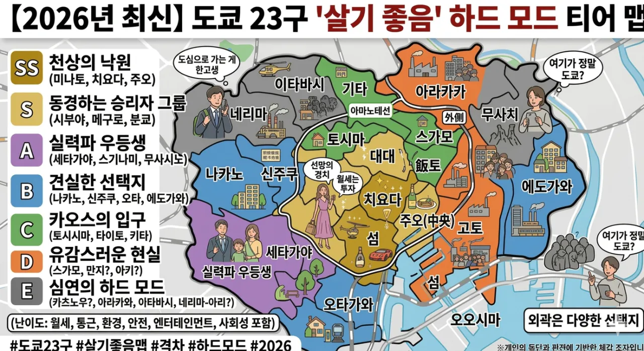 同じティアマップの韓国語版。凡例がハングルに置き換えられている