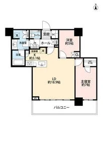 東京・中野区の家賃52万円の物件の間取り図