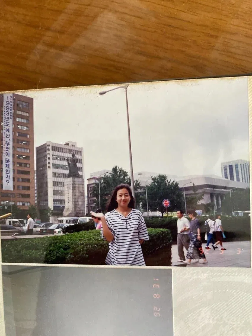 34年前に光化門広場付近で撮影された写真