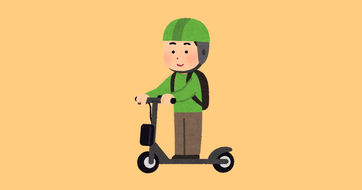 バイクを扱う人のイラスト