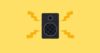 高い音を表すスピーカーのイラスト