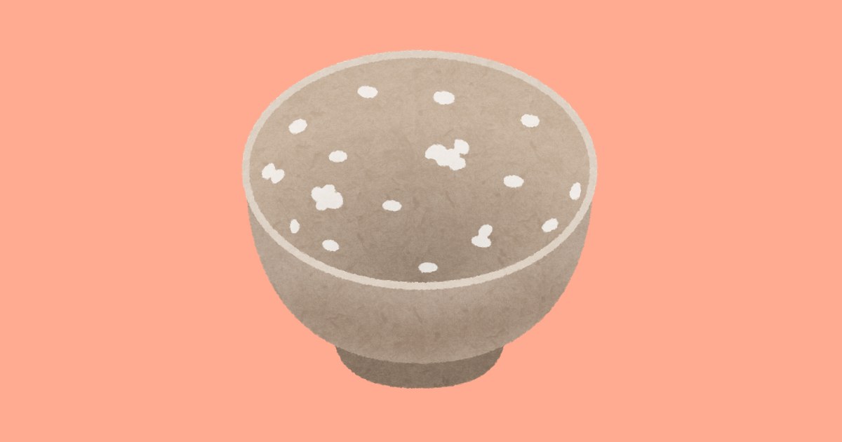 茶碗に入ったご飯のイラスト